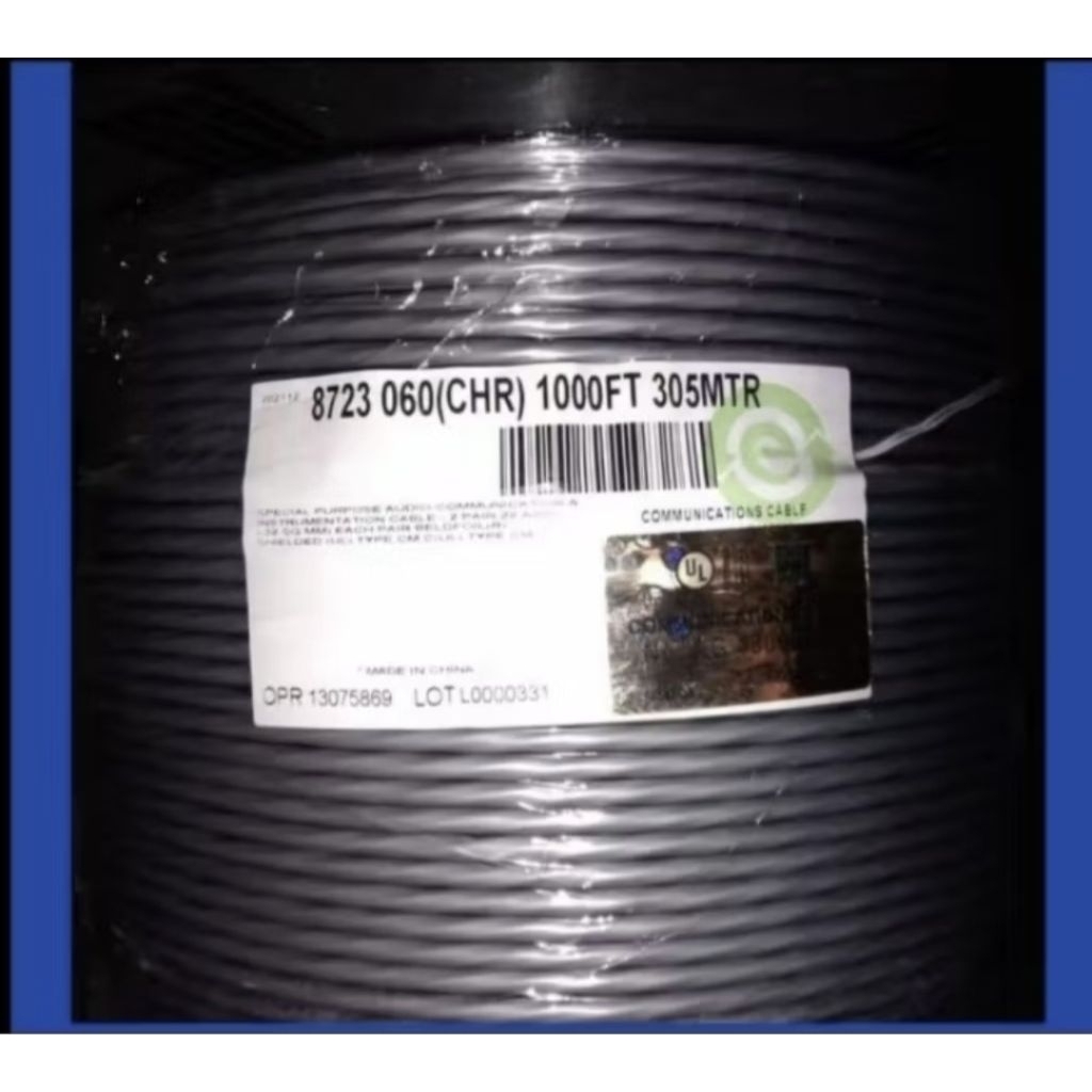 Belden AWG22 8723 2 คู่ สายชีลด์ ขายปลีกต่อเมตร AWG 22