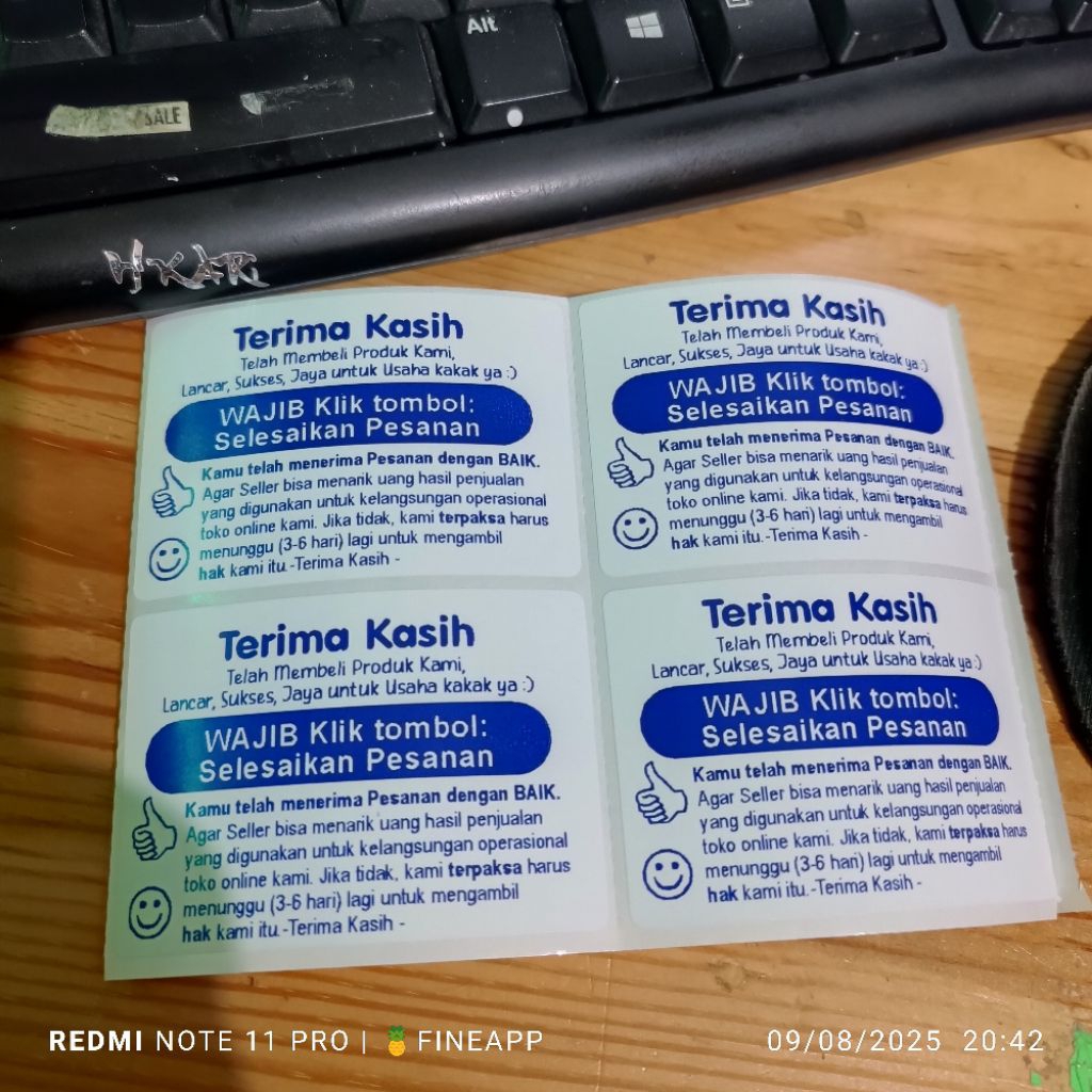 TOMBOL Seller Trust Sticker Online Shop Label Must Click Buttons Solve Order