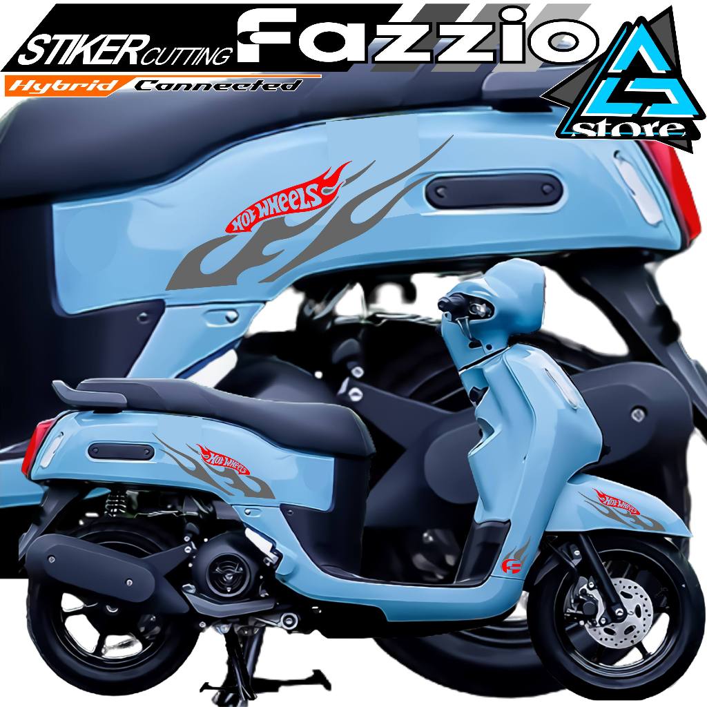 สติ๊กเกอร์ตัด/F.307/FAZZIO API SCOOTER ล้อร้อน/สติกเกอร์ไฟ/แถบไฟ/ล้อร้อนแถบ