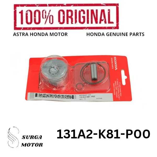 Sether ชุดลูกสูบ 0.25 มอเตอร์ Honda BeAT Sporty eSP K81 K25G 131A2K81P00 131A2-K81-P00 original Hond