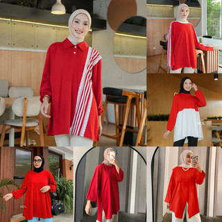 KAOS MERAH PUTIH AGUSTUS OVERZISED HIJAB MERAH PUTIH KAOS POLOS OVERSIZED HUT RI MURAH AGUSTUSAN GROSIR