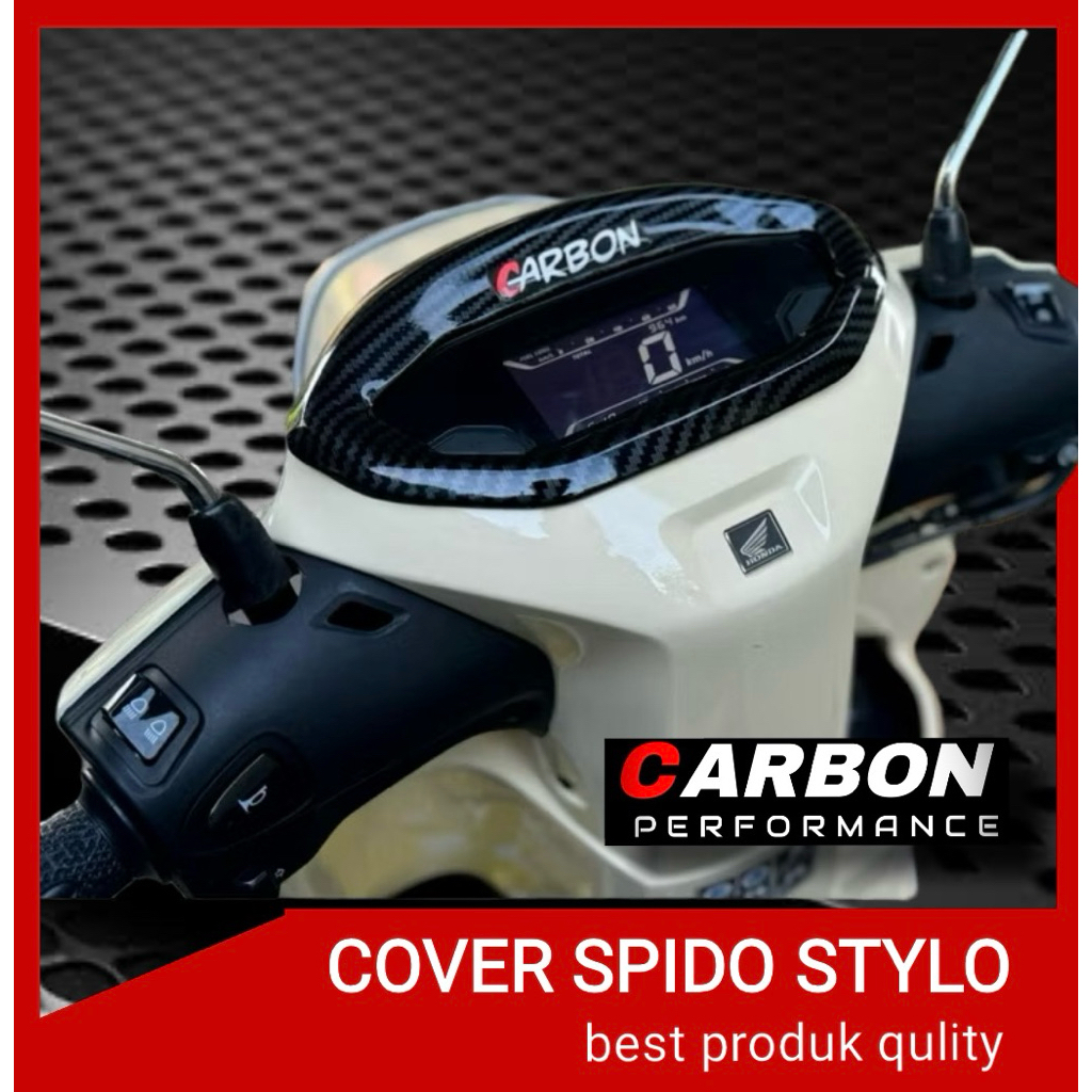 ฝาครอบ SPIDO STYLO 160 ฝาครอบคาร์บอน KM STYLO 160 คาร์บอน ▪️Spido stylo คาร์บอนแหวน Speedometer styl
