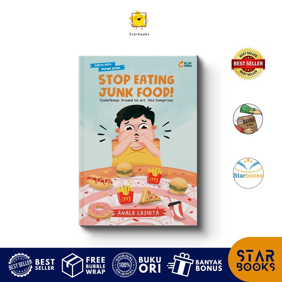 Stop Eating Junk Food Book - สื่อ CKlik (หนังสือเด็ก)