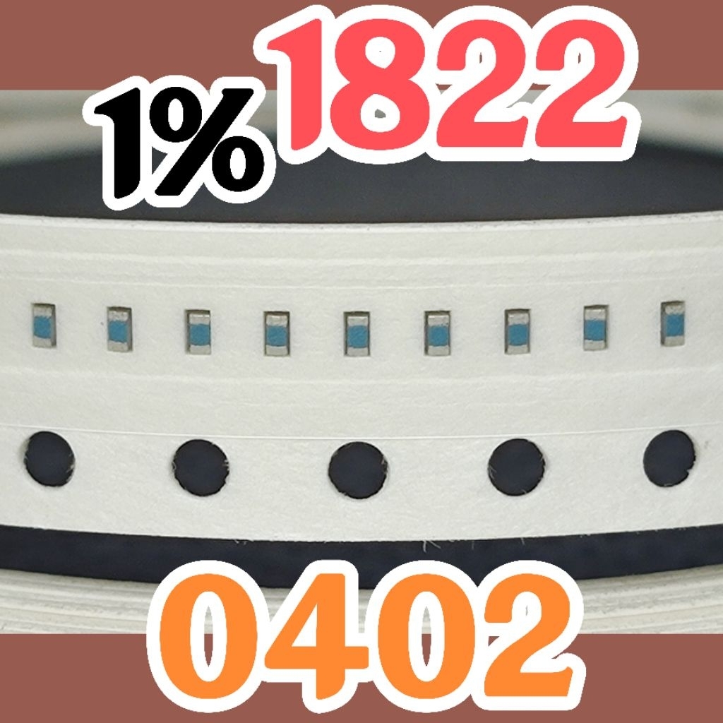 10 ชิ้น ตัวต้านทานชิป smd 1822 18K2 1% ขนาด 1005 0402 18.2Kohm 18.2K ohm 18.2 Kohm 18.2Kohm 18.2K oh