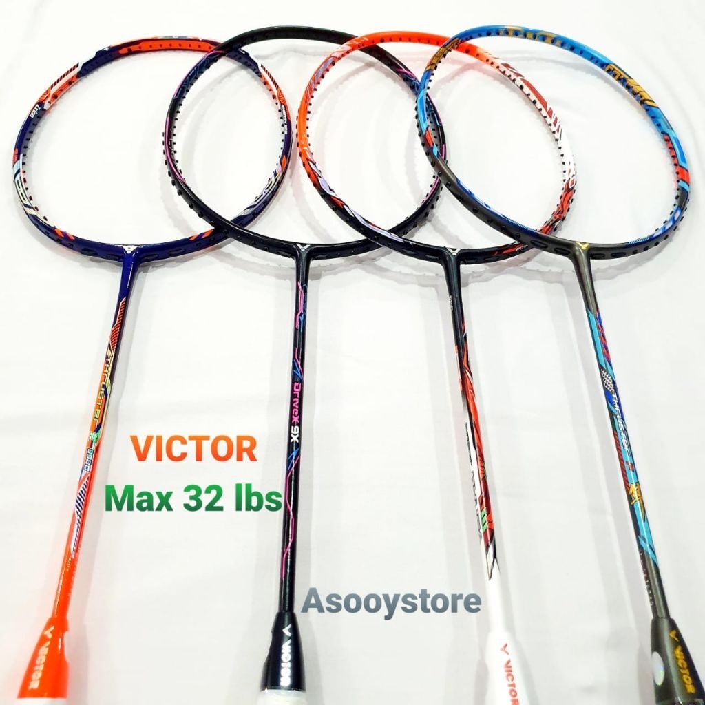 ไม้แบดมินตัน Victor Max 30lbs, กระเป๋าโบนัสและกริป