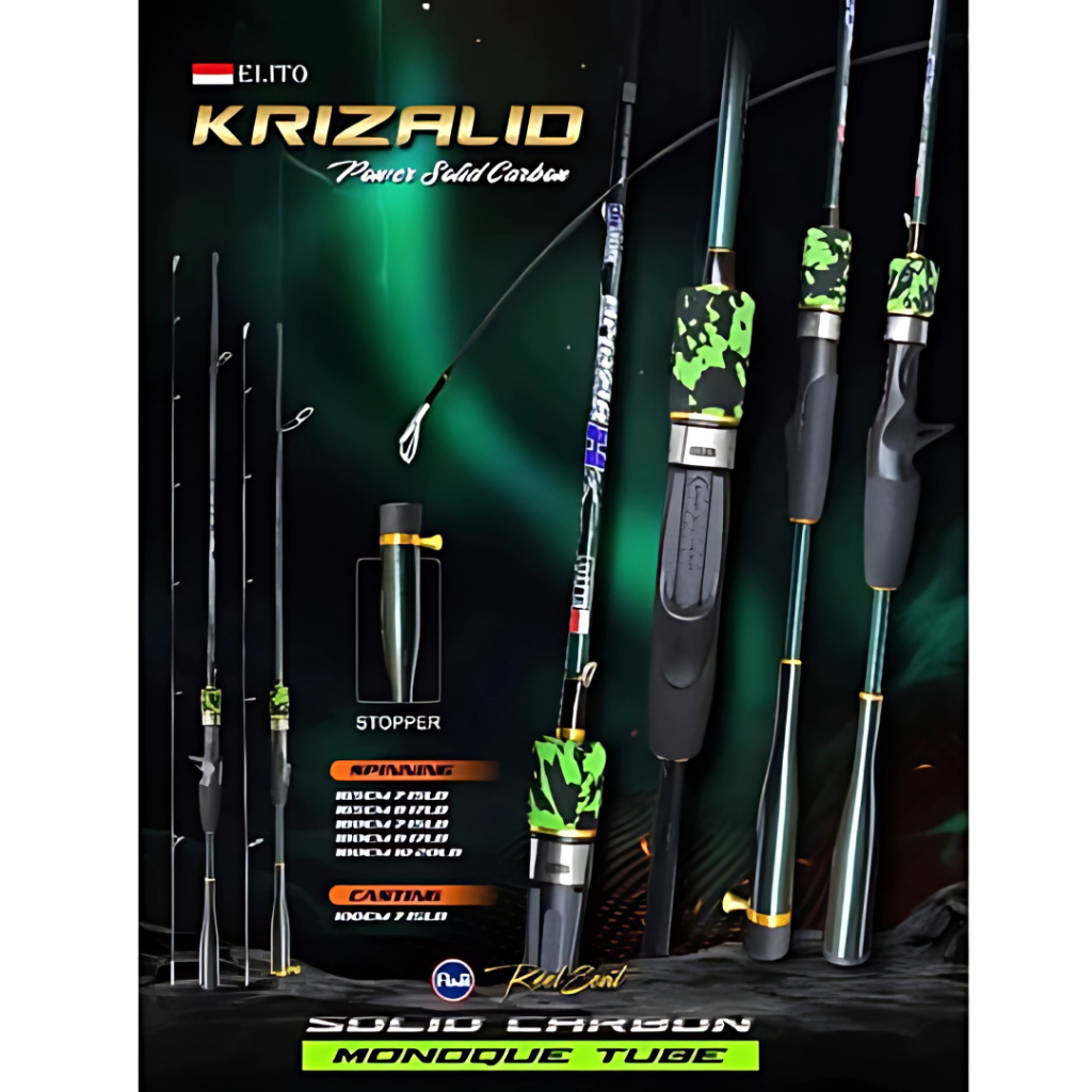 Elito KRIZALID SPINNING Monoque Solid Carbon REEL Seat FUJI P.180/165