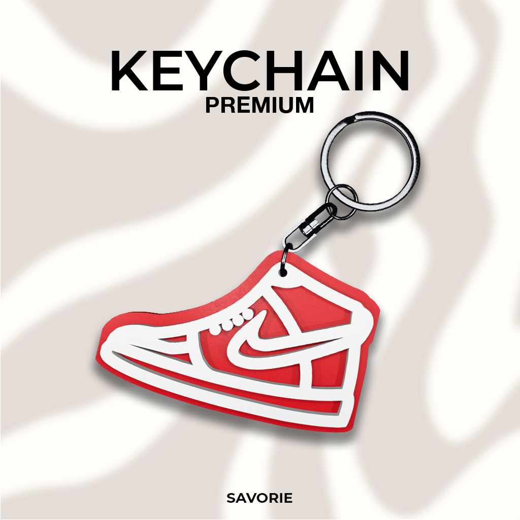 SHOES 8G RED WHITE 3D KEYCHAIN