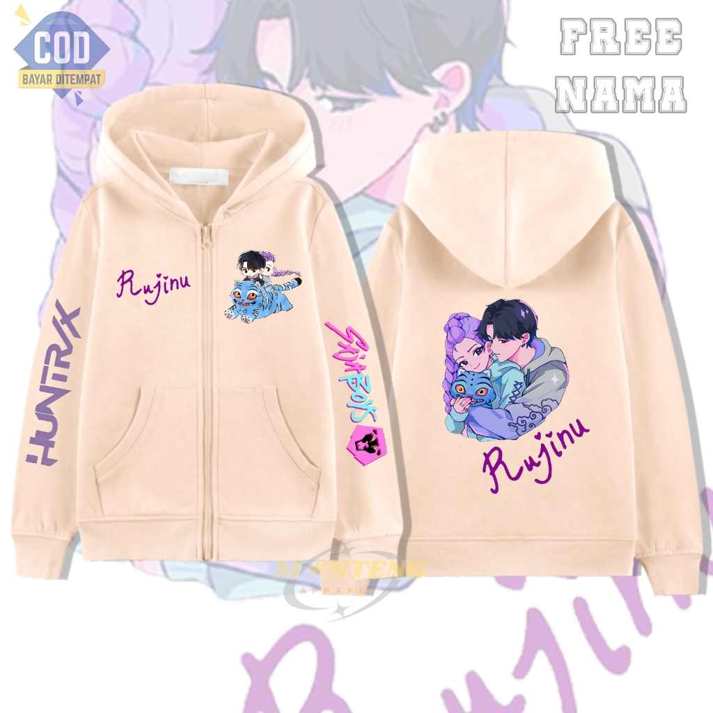 KPOP DEMON HUNTER CHILDRENS ZIPPER JACKET สําหรับ BOYS และ GIRLS/CHILDRENS ZIPPER JACKET KPOP DEMON 