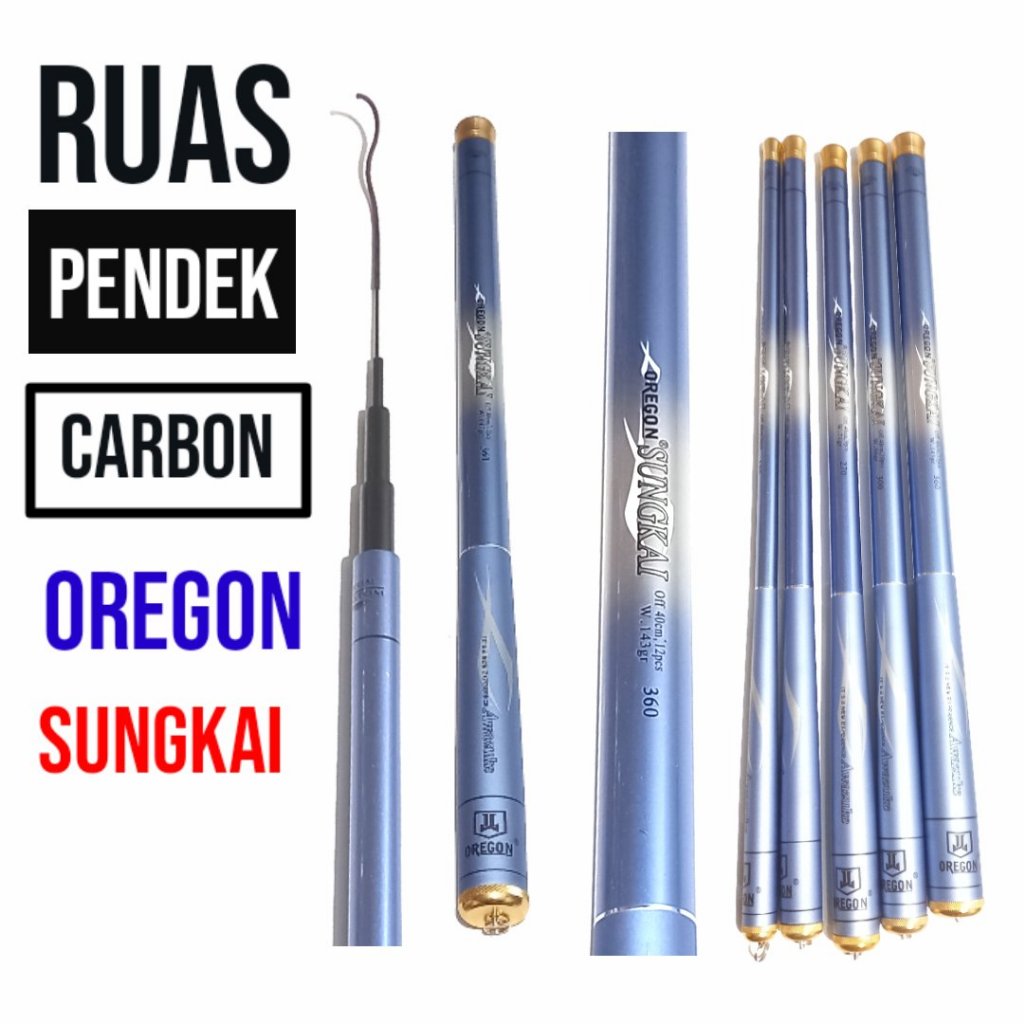 คาร์บอน Tegek Rod สั้นส่วน OREGON SUNGKAI 180 240 270 300 360 RIGID LIGHT PAKING PVC