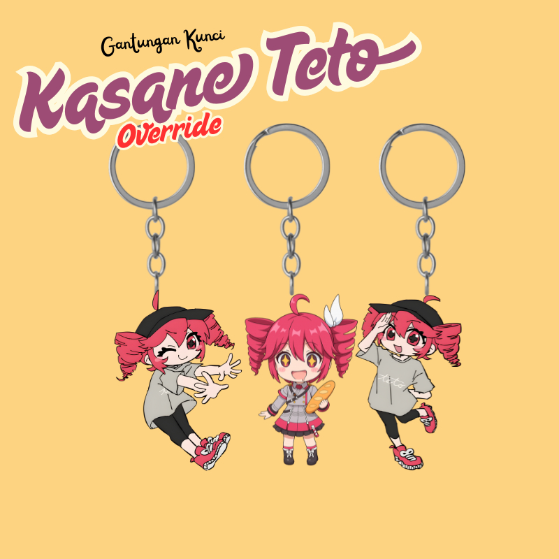 GANTUNGAN Kasite Tento Override Vocaloid พวงกุญแจอะคริลิค UV 2 ด้านตัดเลเซอร์พรีเมี่ยมพวงกุญแจ Vocal