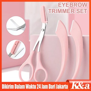 3PC/Set Gunting Alis Alat Cukur / Eyebrow Trimmer / Gunting Cukur Alis Set
