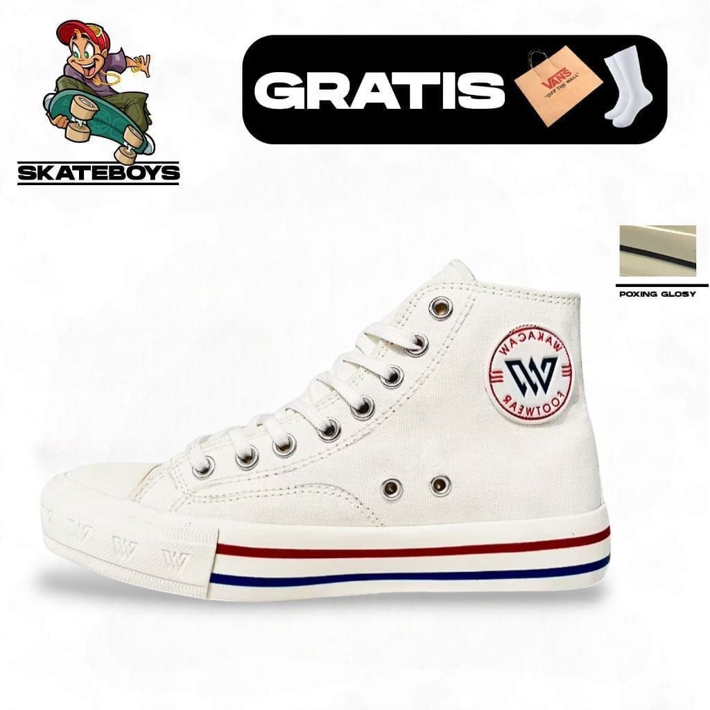 Wakacaw Footwear amellos off white Hi Shoes สําหรับผู้ชายและผู้หญิง