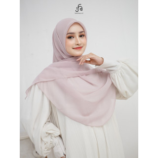 Famehara.id Hijab Segiempat Oval Malay Plain Scarf Polycotton Jahit Tepi Premium Kerudung Jilbab Lembut
