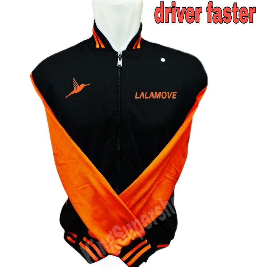 Varsity เบสบอล lalamove varsity โลโก้จัมเปอร์สีส้มดํา lalamove ล่าสุด