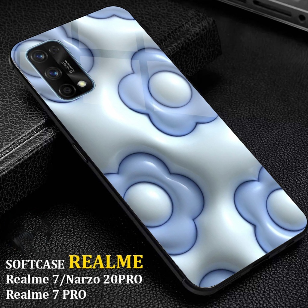 Realme 7 Auto Case Motif [FLOWER] เคส Realme 7 ล่าสุด Hp Case Hp Casing Softcase Glossy Hardcase 2D 