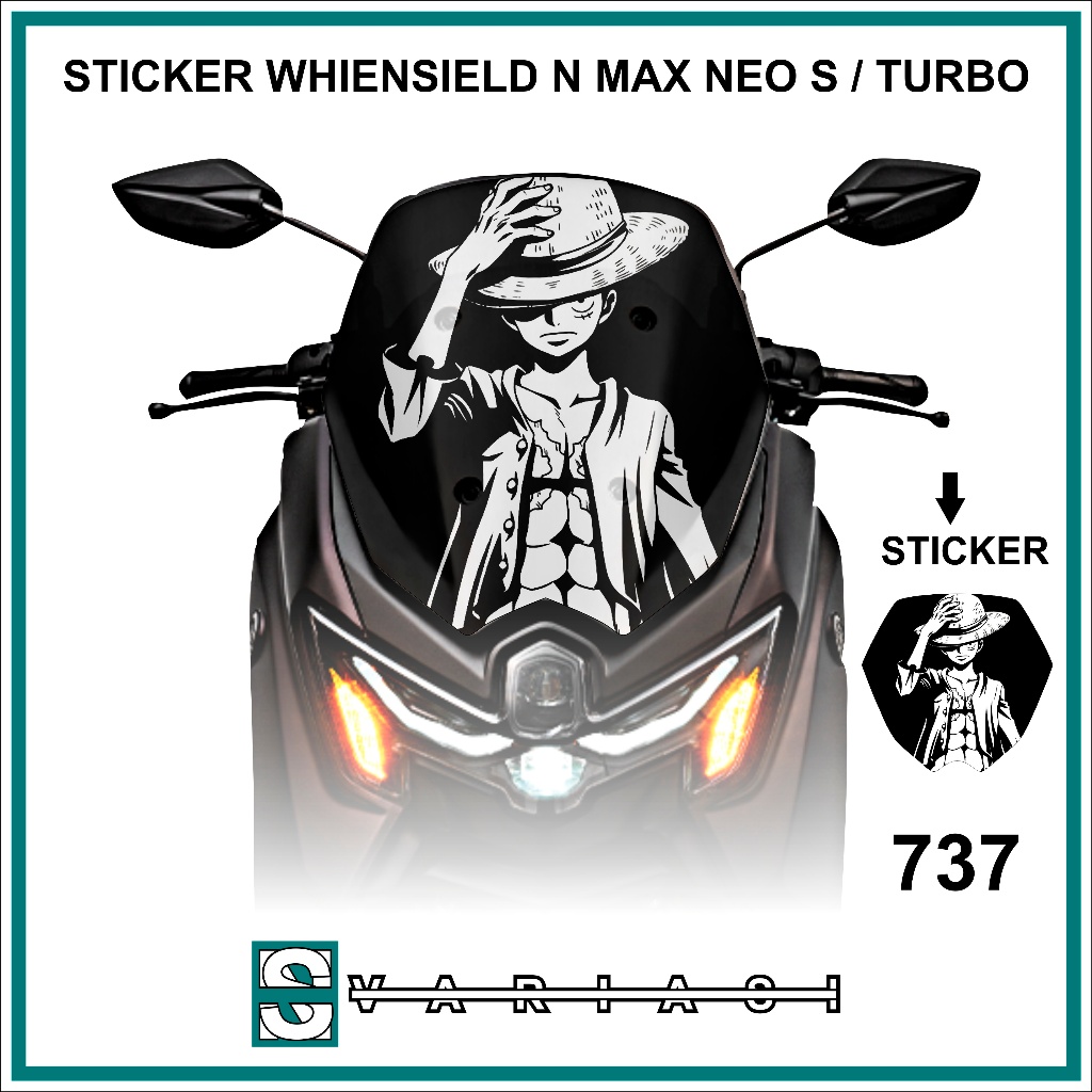 สติ๊กเกอร์ WINDSIELD N MAX NEO S - TURBO MOTIF 737 - 744