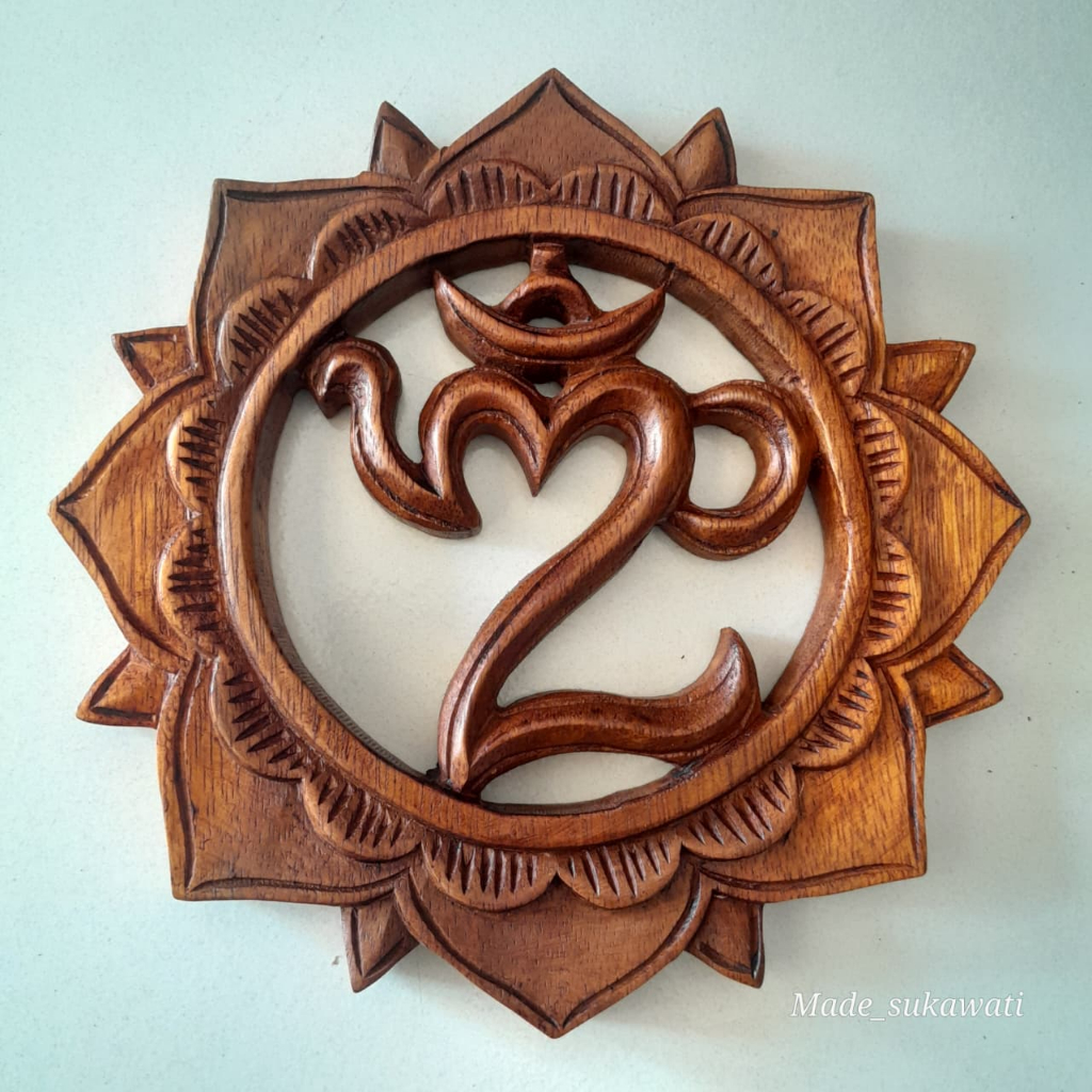 ตกแต่งผนัง Omkara และ Ongkara - จอแสดงผล Omkara - ตกแต่งผนัง Omkara - ตกแต่งบาหลี - แกะสลักบาหลี - ต