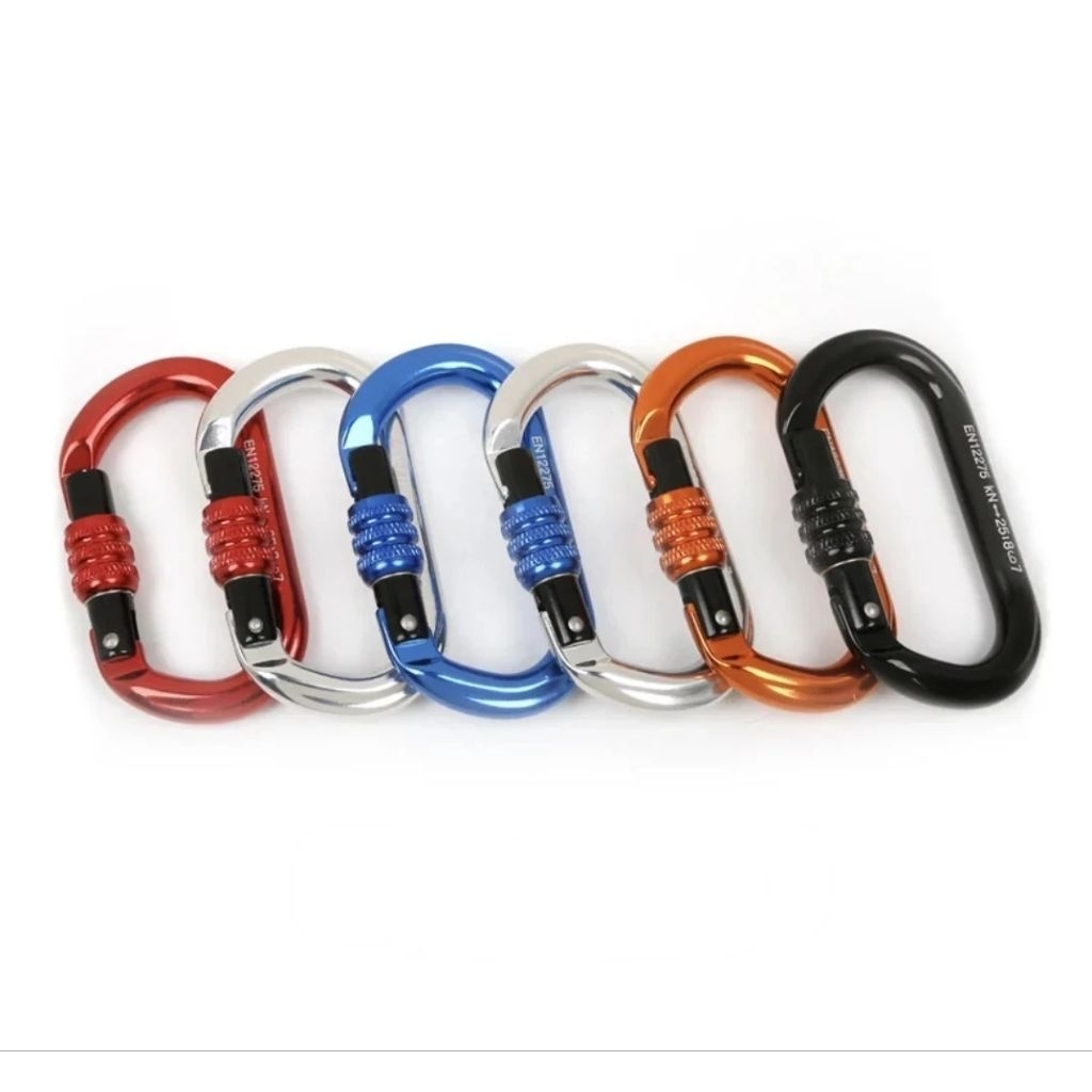 XINDA 25KN สกรูรูปไข่ปีนเขา carabiner