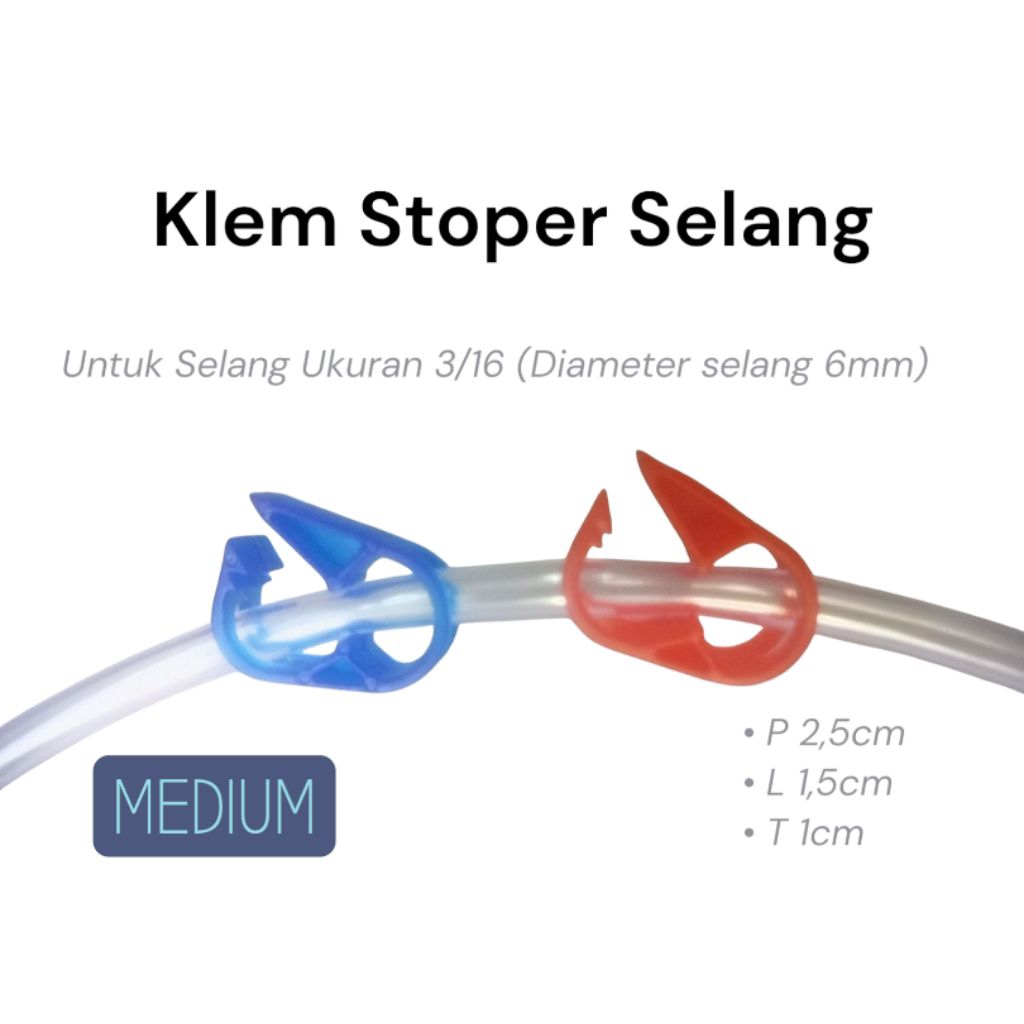 ‎Hydroponic Siphon Hose Clamp Hose Stopper Size M