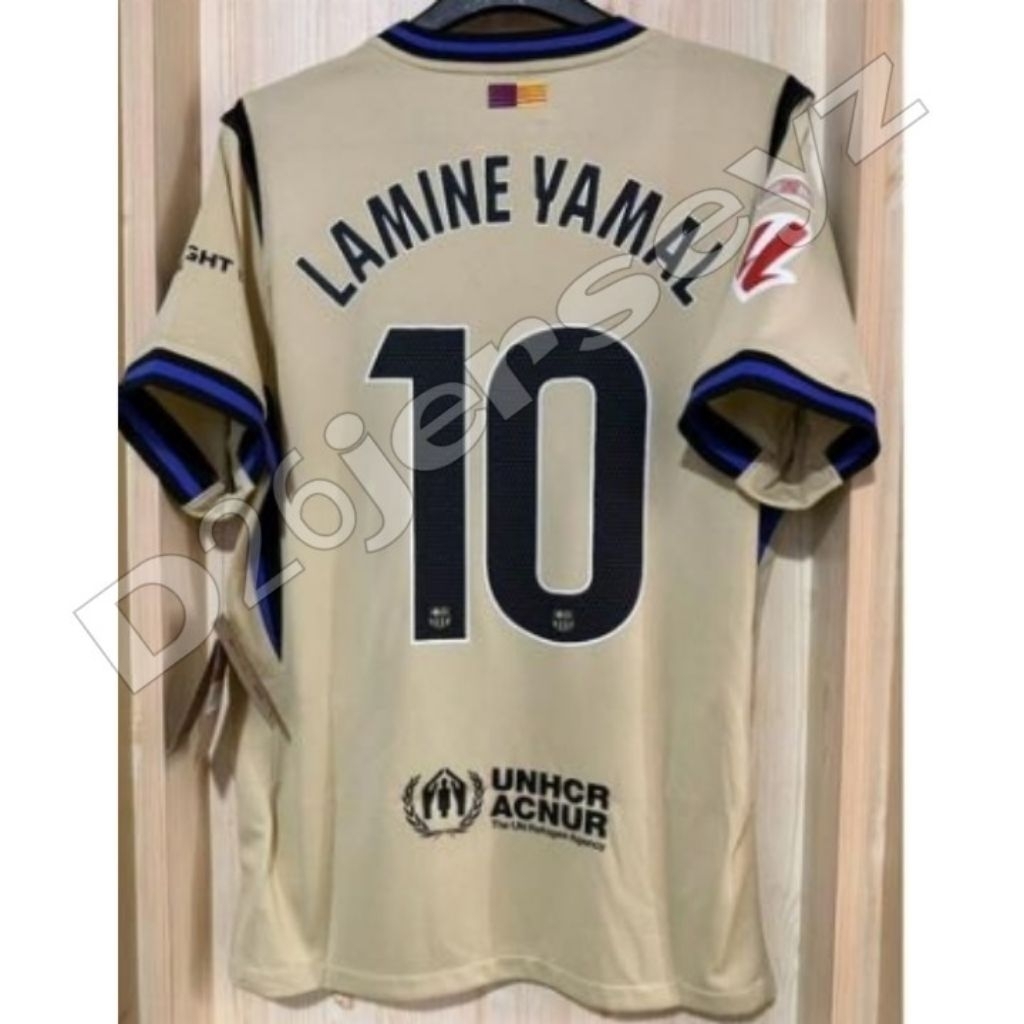 BarRcaAa_ Away Jersey 2025 / 2026 + Print Nameset LAMINE YAMAL 10 / Custom Likes Fon OFFICIAL Full P