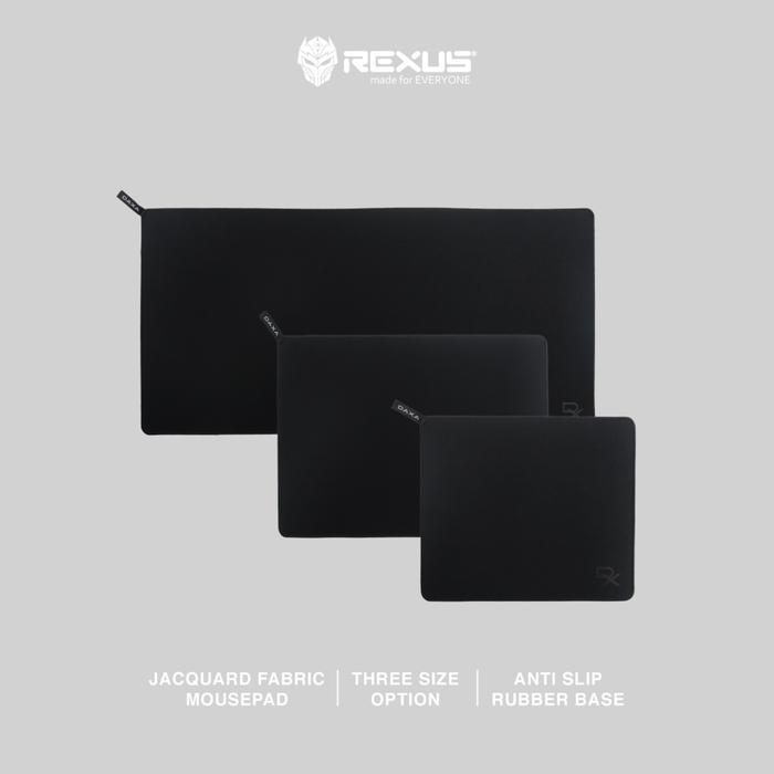Rexus Daxa Jacquard Mousepad: พื้นผิวยาง, ควบคุมที่แม่นยํา, 3 ขนาด, สีดําหรูหรา, ควบคุมที่แม่นยํา, ด