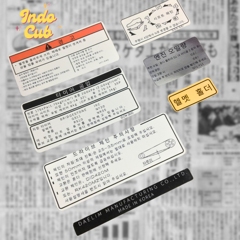 Daelim Citi 100 Korean Script Motorcycle Body Detail สติ๊กเกอร์เสริม