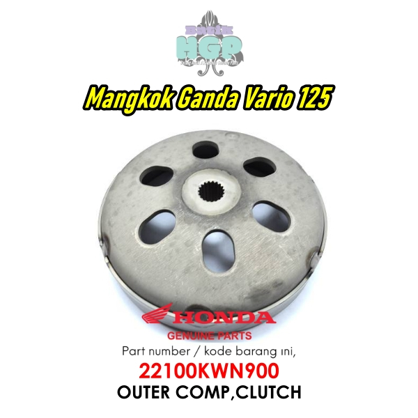 Vario 125 Double Camping Bowl, Outer Comp, Clutch Original AM - 22100KWN900