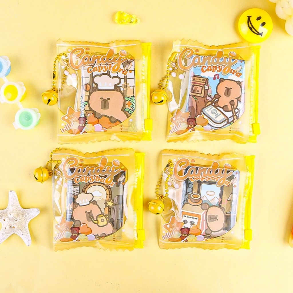 GANTUNGAN (PF018) Capybara Keychain Mini Book / Small Note Book / Unique key chain Book / Mini zippe
