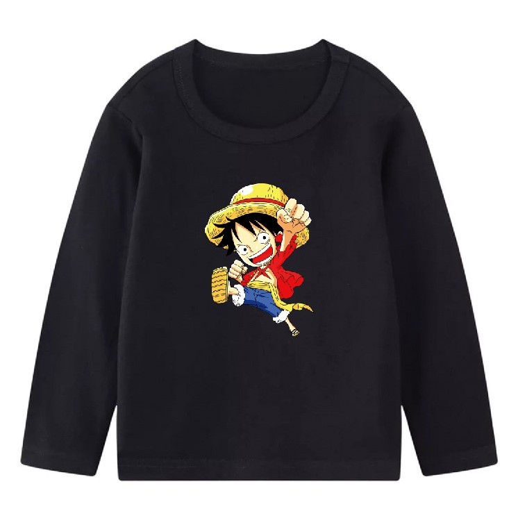 ONE PIECE motif เสื้อแขนยาวสําหรับเด็กผู้ชาย เด็กอายุ 1-11 ปี cj73_kids