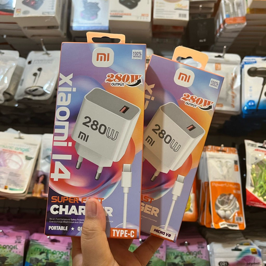 MI XIAOMI 280W USB เป็น MICRO และ TYPE C FAST CHARGING CHARGER