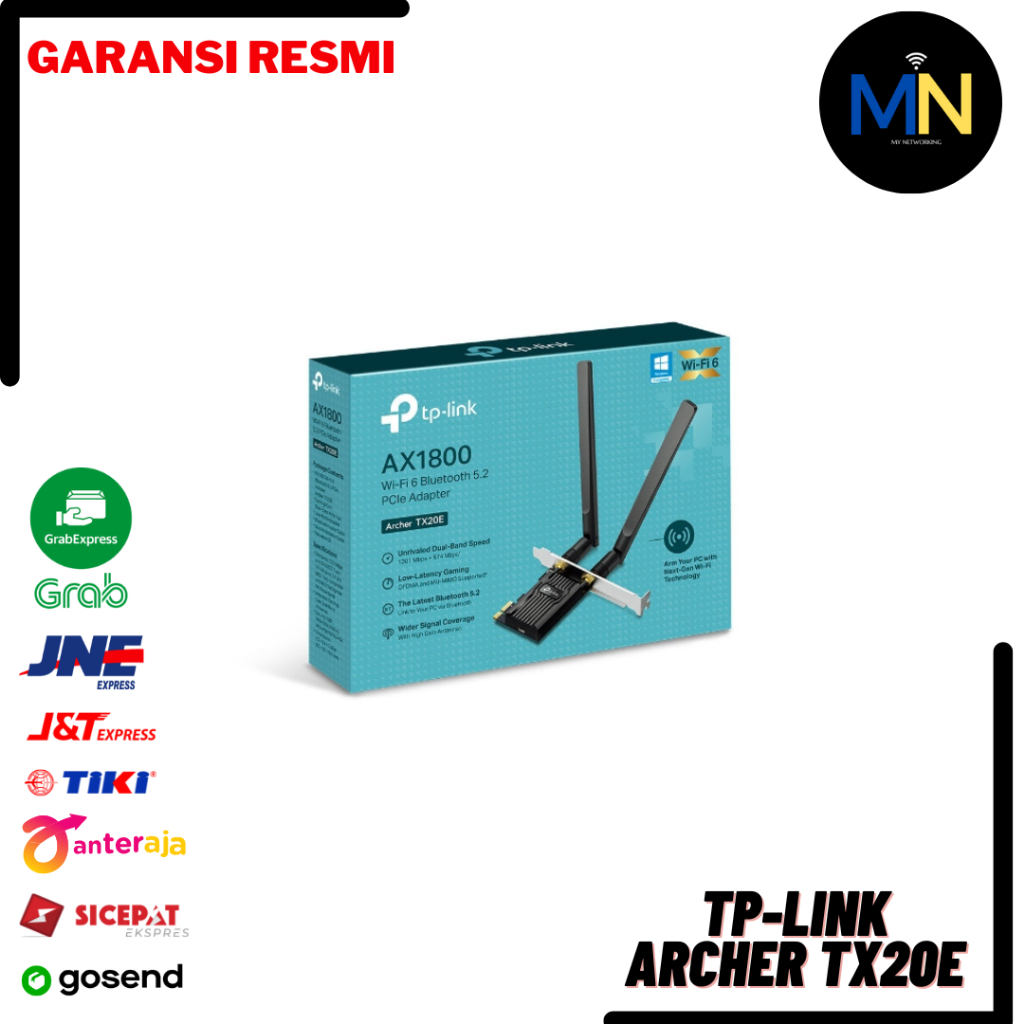 TP-LINK Archer TX20E AX1800 Wi-Fi 6 Bluetooth 5.2 PCIe Adapter