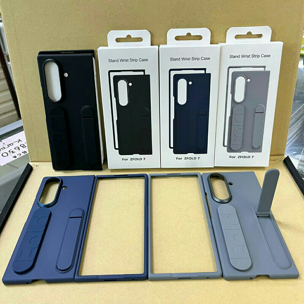Samsung Z Fold 7 Case Stand Wrist Strip Case Slim Front Back