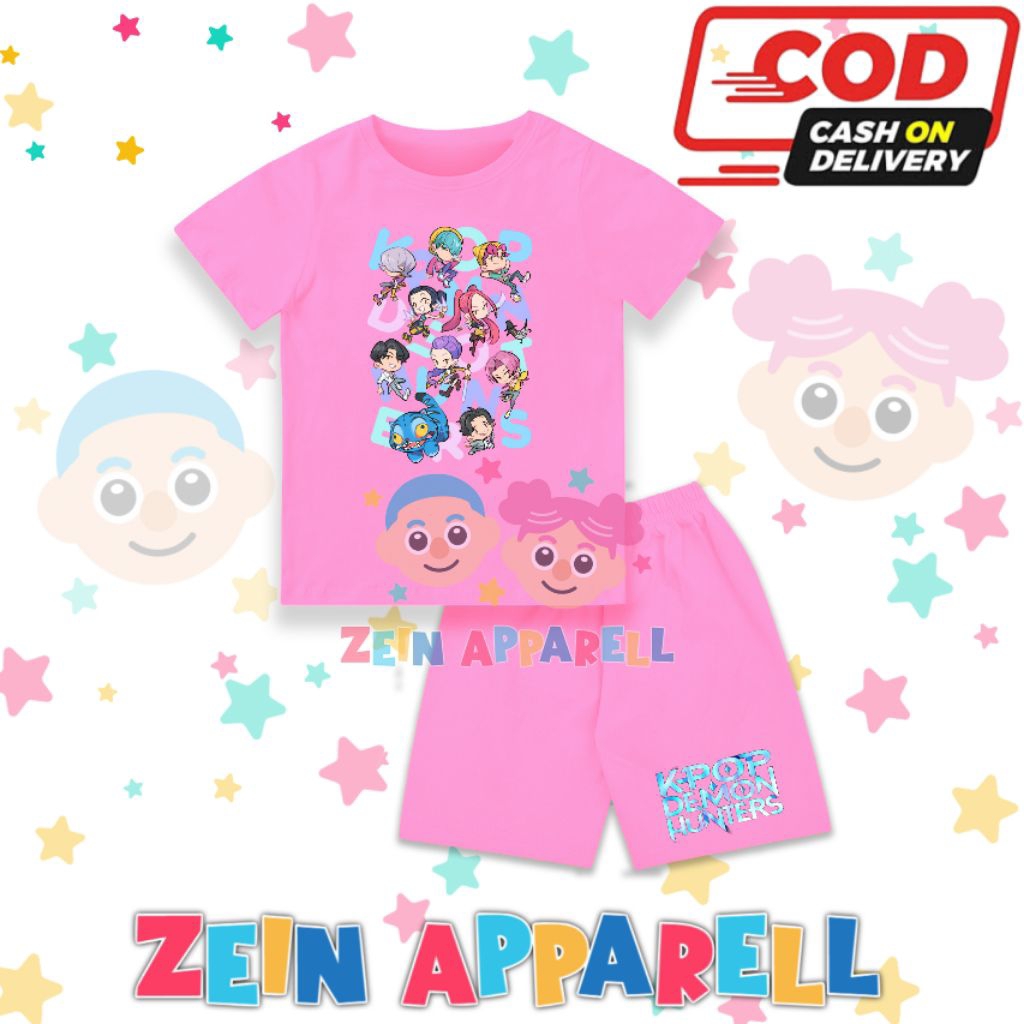 Kpop Demon Hunter ชุดเด็กแฟชั่น - Demon Hunter Kpop ชุดเสื้อยืดเด็ก - Demon Hunter Kpop เสื้อผ้าเด็ก