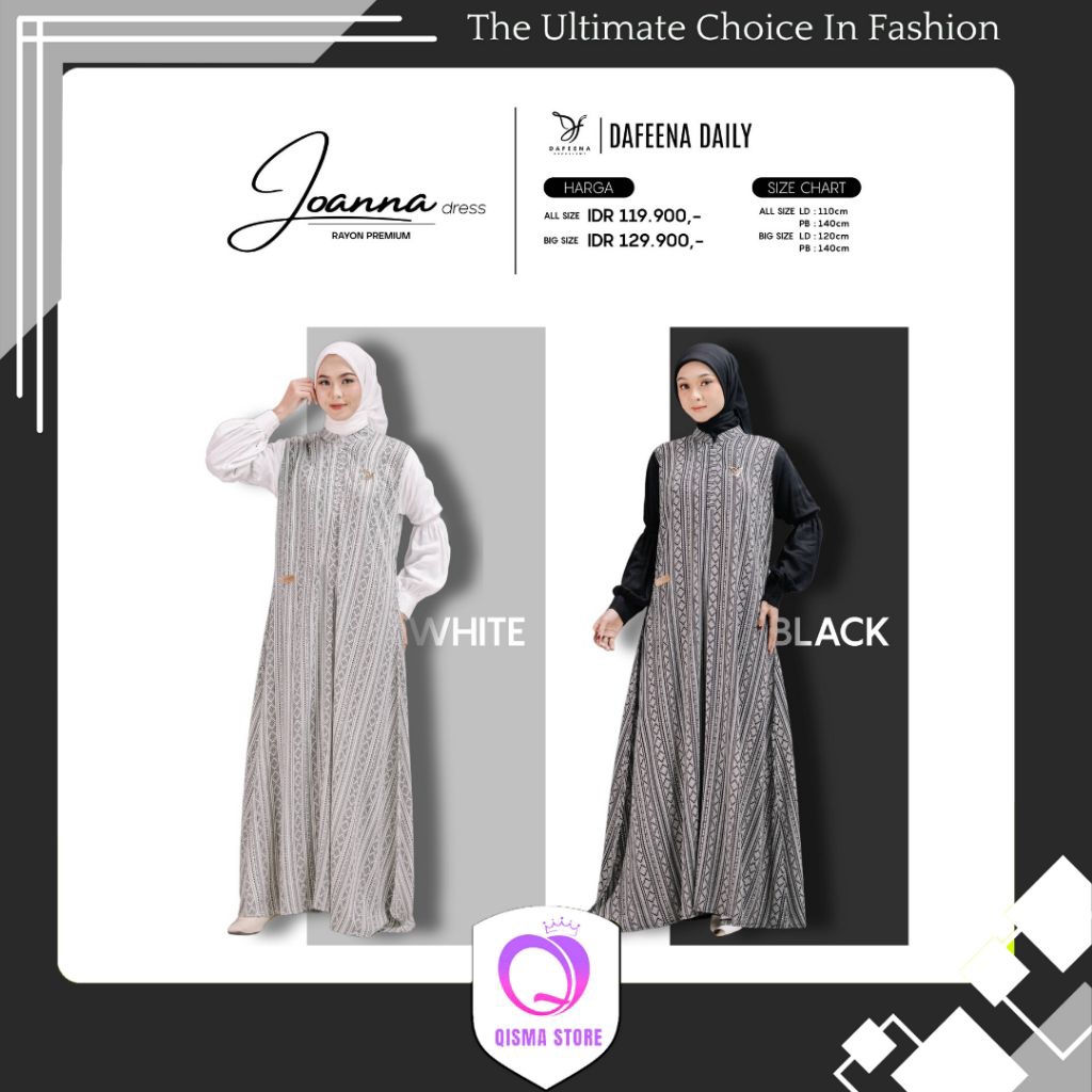 ราคาดีที่สุด// JONNA DRESS BY DAFEENA/ QISMA STORE