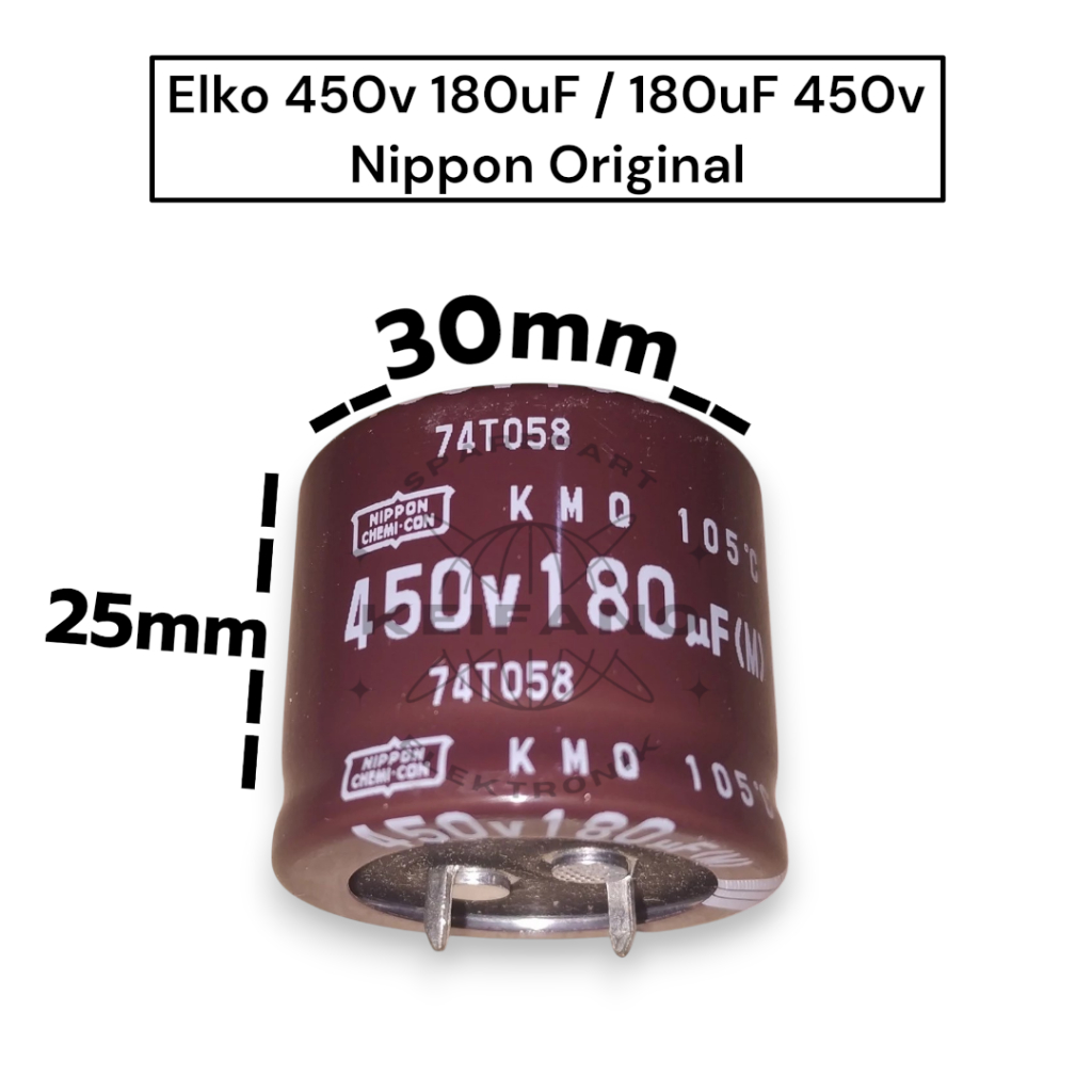 Elko 450v 180uF / 180uF 450v Nippon Chemicon Original