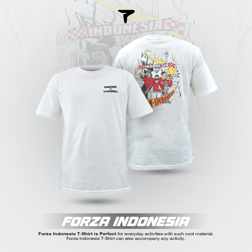 TRACKER X VIVA GOAL: กางเกงขาสั้นผู้ชาย FORZA INDONESIA WHITE