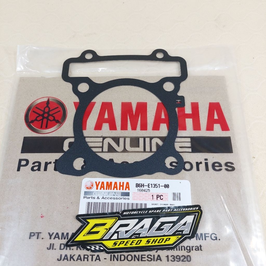 Perpak Paking ปะเก็นบล็อกลูกสูบกระดาษด้านล่างใหม่ Nmax Aerox 155 YGP ORIGINAL YAMAHA B6H-E1351-00