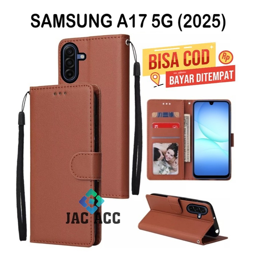 FLIP CASE HP SAMSUNG GALAXY A17 5G (2025) LEATHER FLIP CASE HP PREMIUM สําหรับ SAMSUNG A17 5G (2025)