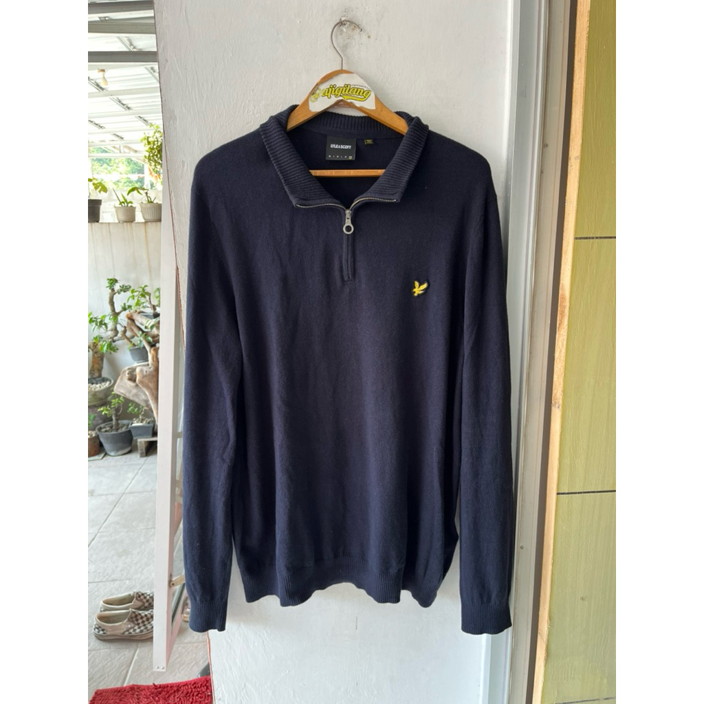 Lyle & Scott Cotton Merino Quarter Zip Jumper