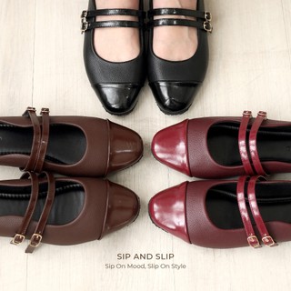 WINOD - Nesca Sepatu Sandal Flatshoes Wanita Slip On Casual Look Mules