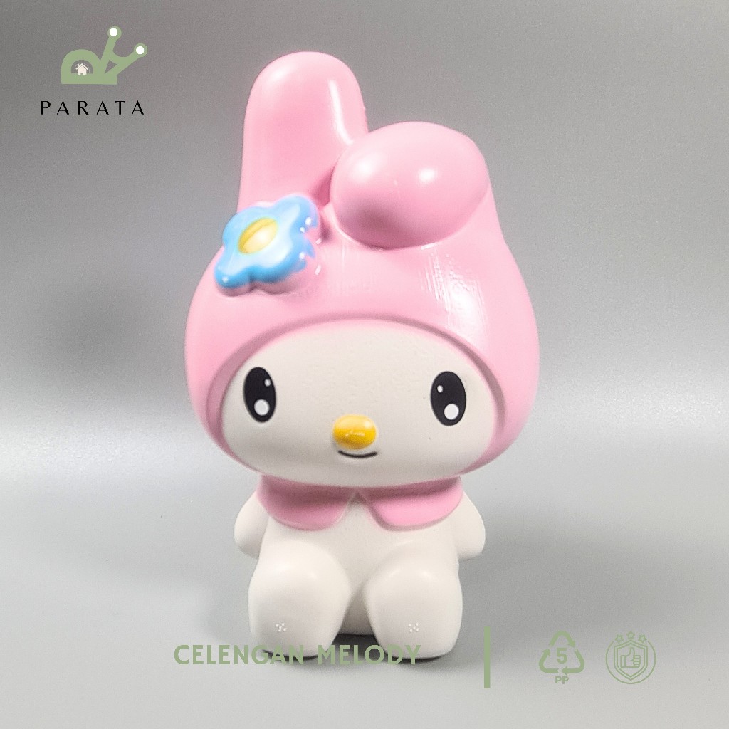 PARATA Melody Piggy Bank Sanrio Plastic My Melody Childrens Saving Melody