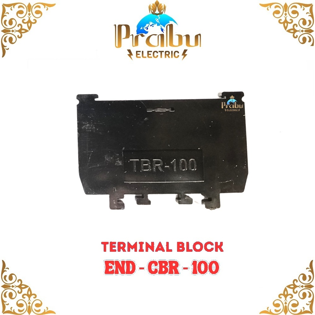 End Plate CBR-100 A End Cover สําหรับ Terminal Block CBR 100A