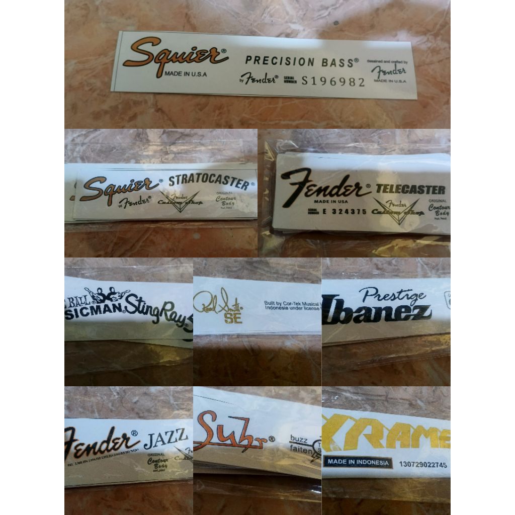 GUITAR และ BASS DECALs ทุกประเภท