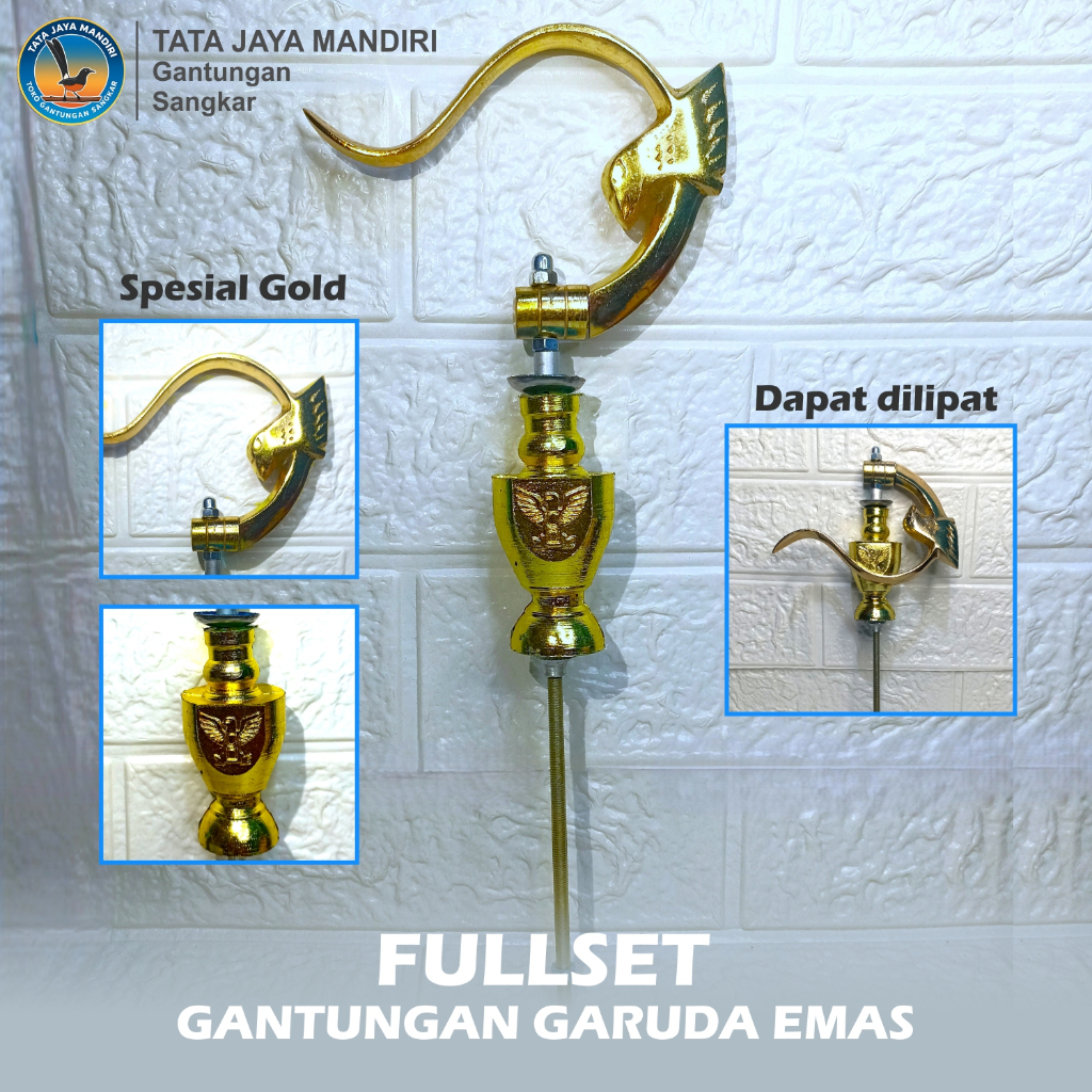 GANTUNGAN BIRD CAGE HANGERS FULLSET EAGLE GOLD GARUDA PION BIRD CAGE HANGERS HANGERS MURAI LOVEBIRD 