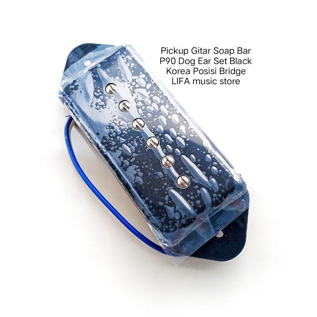 Guitar Pickup Soap Bar P90 ชุดหูสุนัข Black Korea Bridge Position