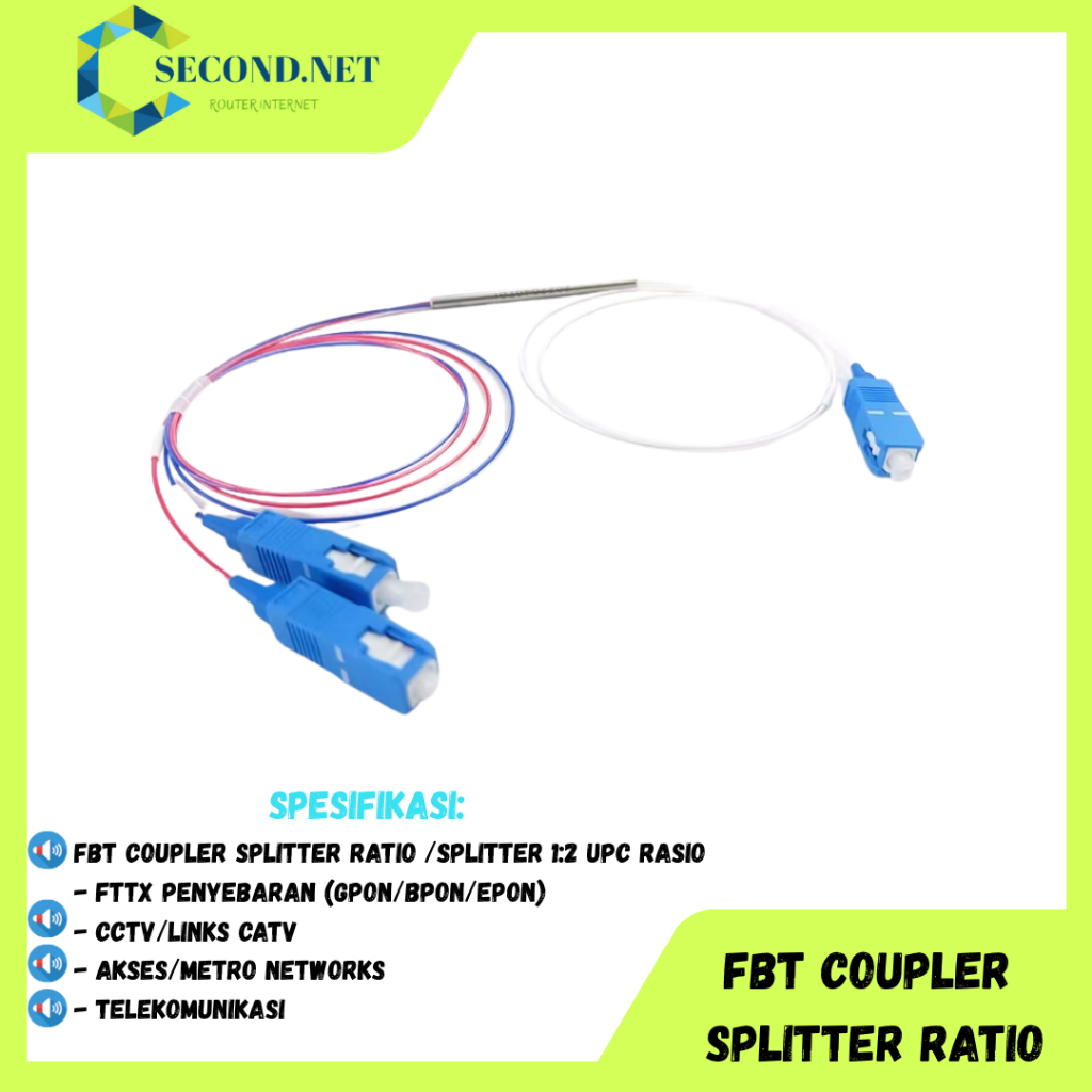 FBT COUPLER SPLITTER RATIO / SPLITTER 1:2 UPC RATIO