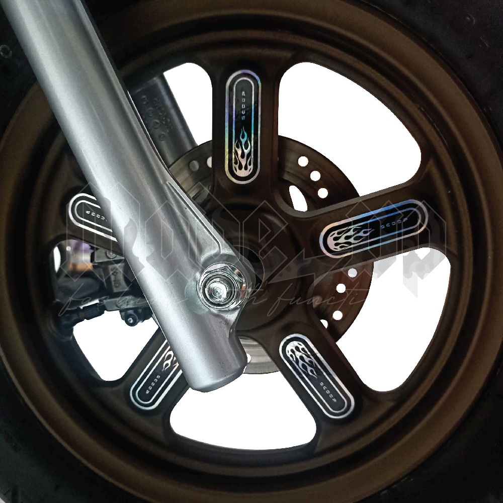 HONDA SCOOPY GEN 6 2025 AESTHETIC FUNCTIONAL RAINBOW CHROME COLOR RIM STICKER