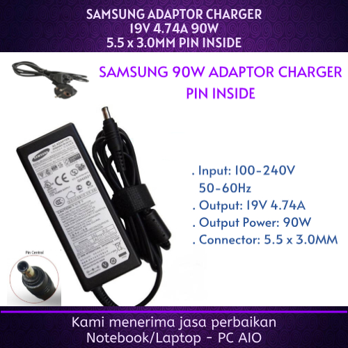 SAMSUNG 19v 4.74a NP270E4E NP270E4V NP275E5V NP300E5V NP300E5X NP350R5E NP350V5C NP355V5C NP355E7C N