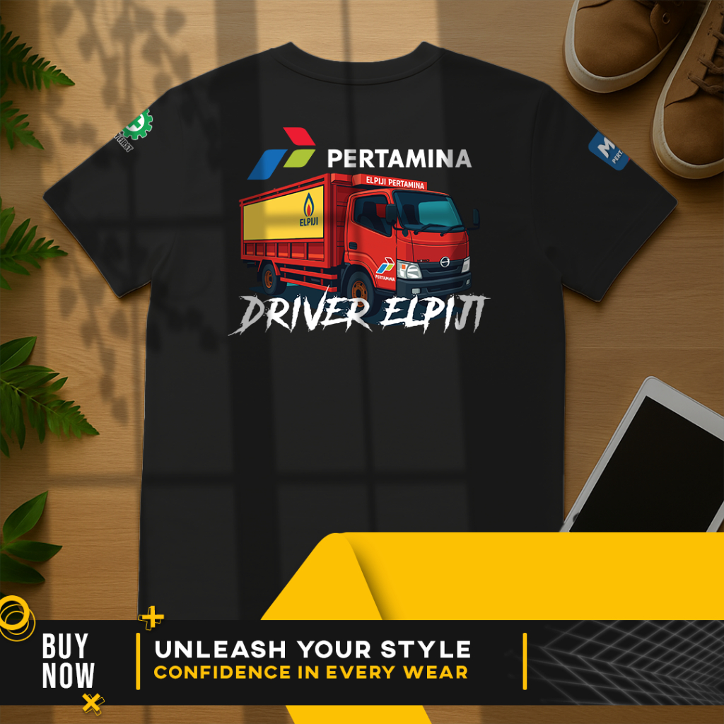เสื้อยืด LPG Driver LPG Pertamina | หวีคอตตอน 30s
