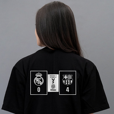 Baarca vs RM 0 4 El Classico V3 T-Shirt - Football T-Shirt - Cotton Combed 24s
